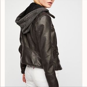 Free People - Vegan Leather Bandit Moto Jacket